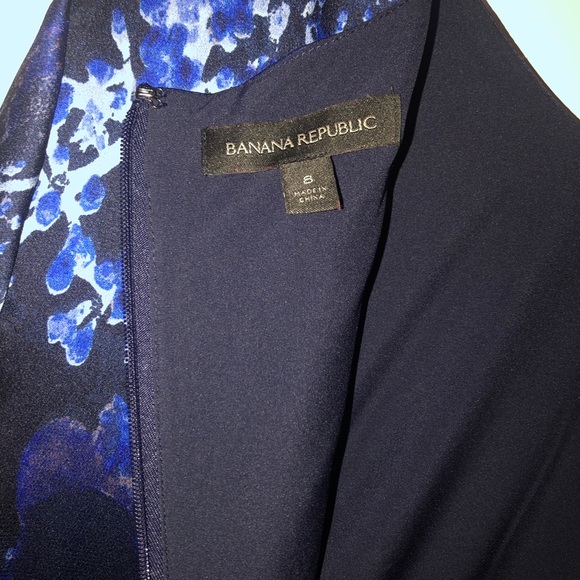 Banana Republic Blue Fit N Flare Dress 8 - Picture 5 of 11